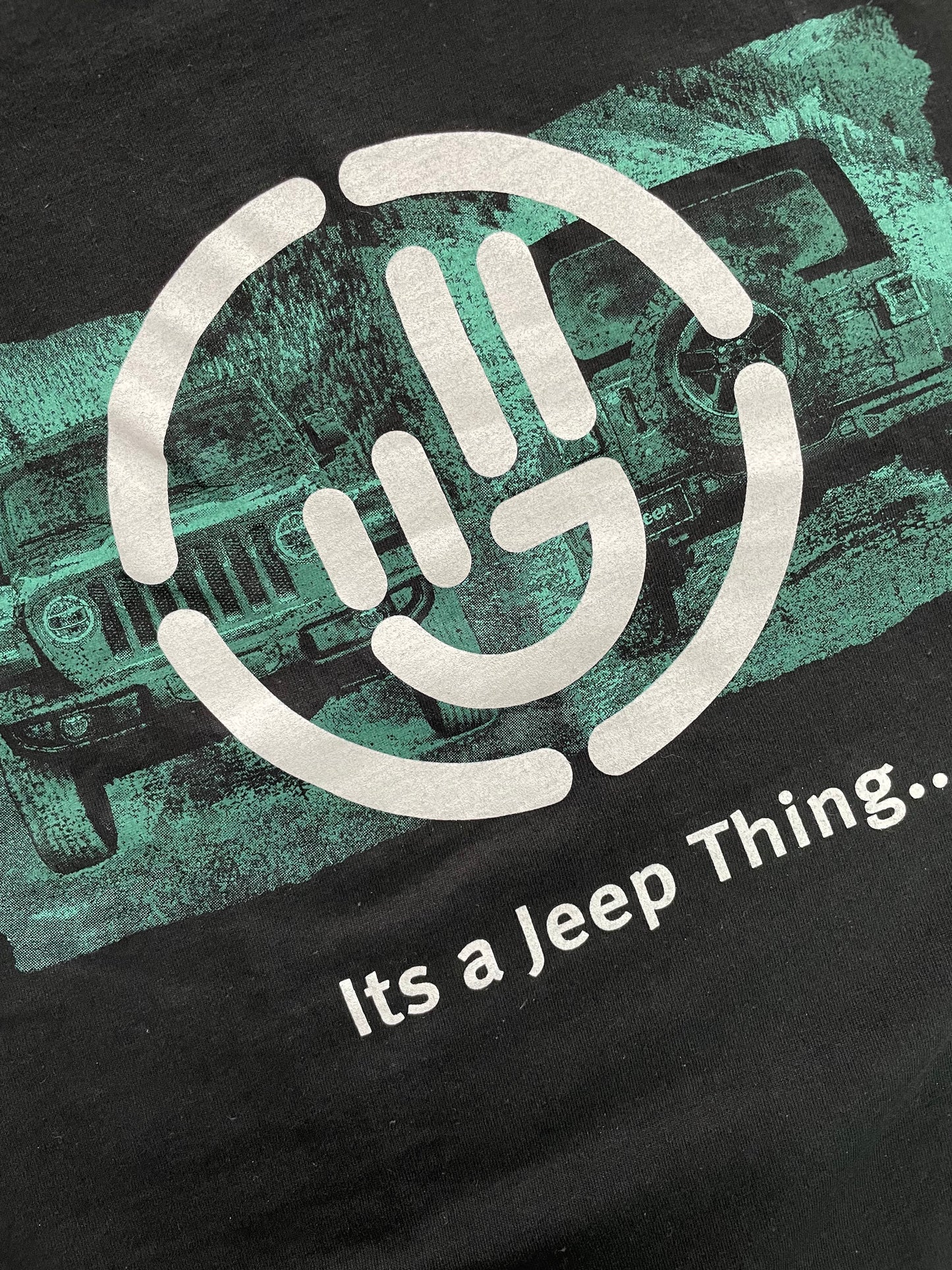 Jeep T-Shirt mit Frontprint It's A Jeep Thing Schwarz