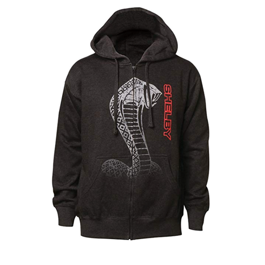 Shelby Kapuzenjacke Shelby Zip Hoodie mit Shelby Logo Print Dunkelgrau