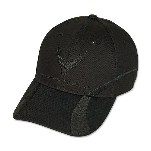 Corvette Basecap Corvette Tonal Ghost Cap mit C8 Logo Schwarz