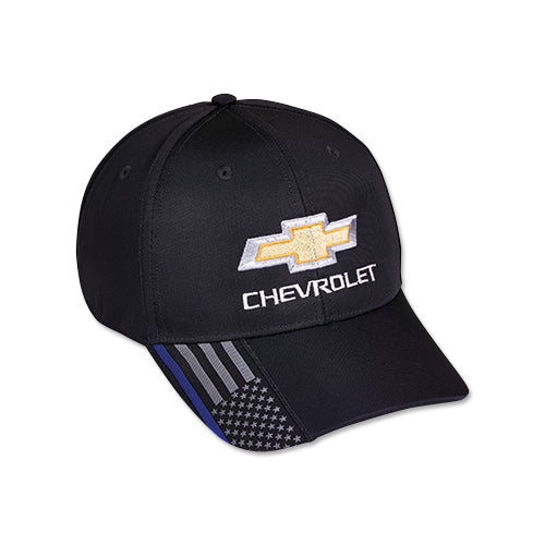 Chevrolet Basecap Chevy Gold Bowtie US Flag & Blue Stripe Flag Cap Schwarz