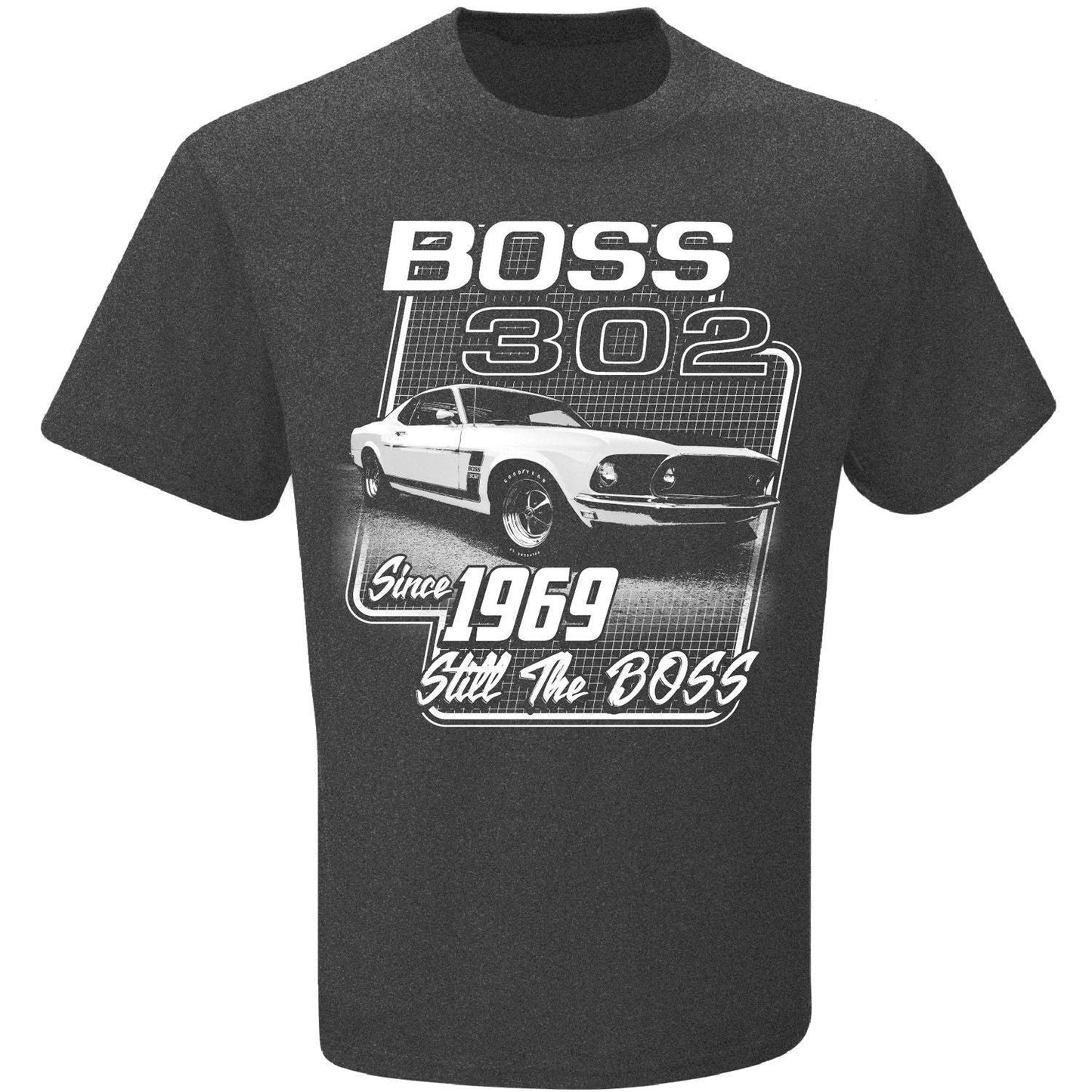 Ford Mustang T-Shirt Boss 302 Since 1969 Still The Boss Grau