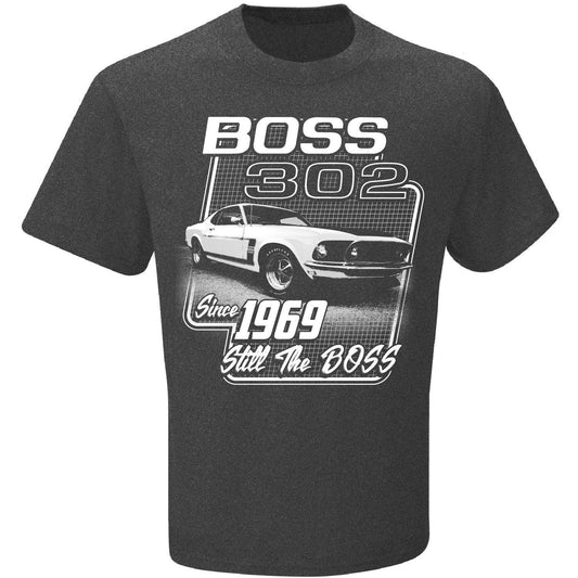 Ford Mustang T-Shirt Boss 302 Since 1969 Still The Boss Grau