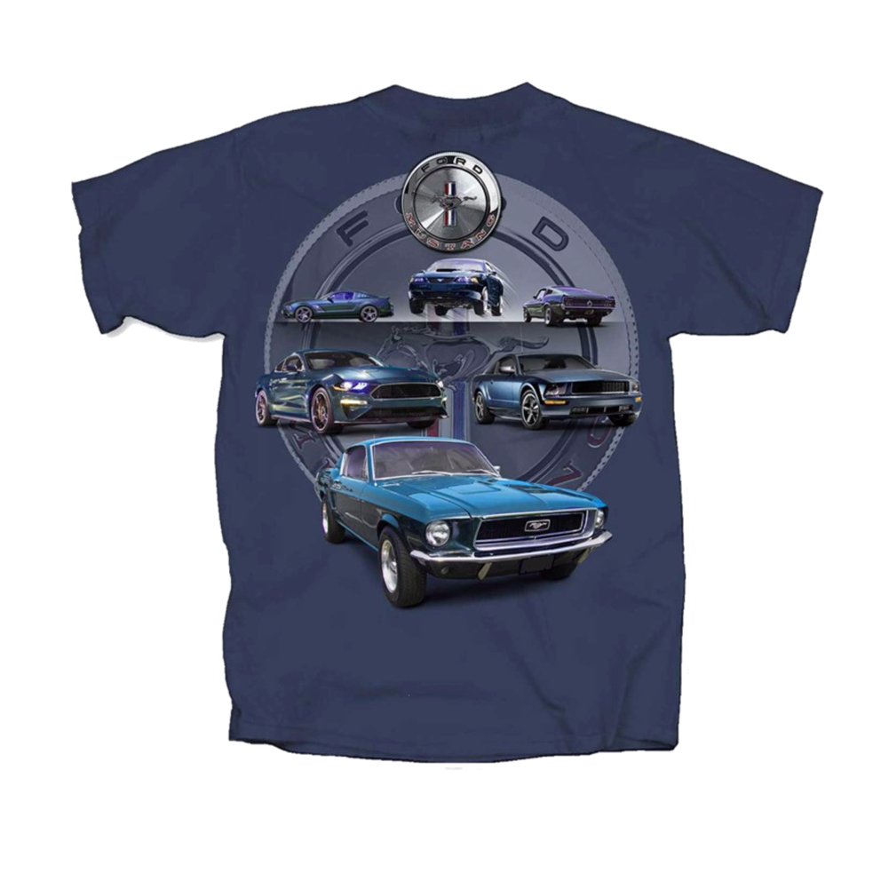 Ford T-Shirt Mustang – uscar-world Ford Mustang Blau GT Collage Mustang