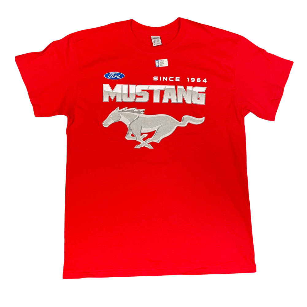 Ford Mustang T-Shirt Ford Mustang Logo Collage Rot – uscar-world