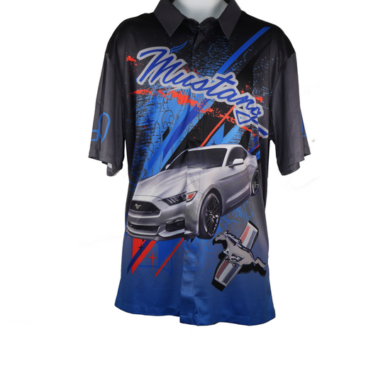 Ford Mustang Pit Shirt mit Mustang Generation 6 Print