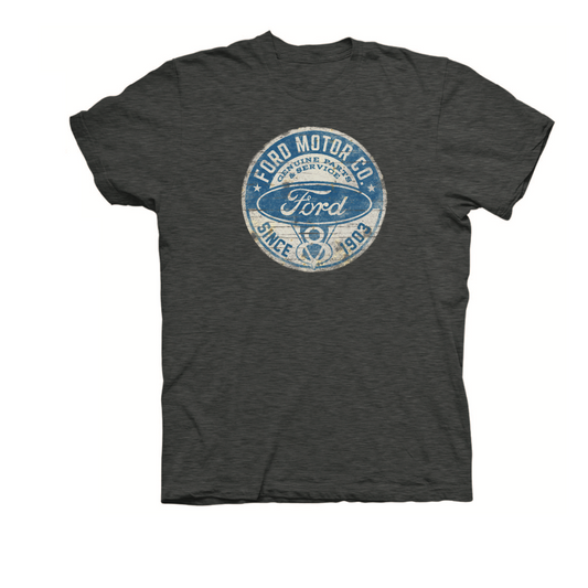 Ford T-Shirt Ford V8 since 1903 Used Look Logo Dunkelgrau