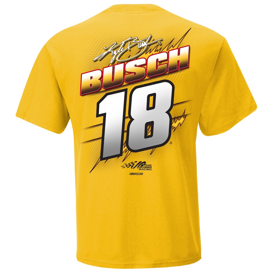 Kyle Busch Joe Gibbs Racing Team Collection Yellow M&M's Groove T-Shirt