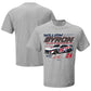 William Byron Hendrick Motorsports Team Collection Heathered Gray Downforce NASCAR T-Shirt