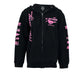 Ford Mustang Damen Kapuzenjacke Mustang Logos Collage Schwarz/Pink