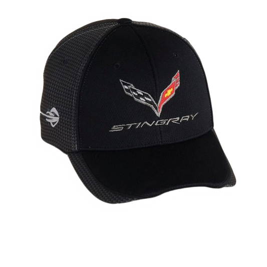 Corvette C7 Basecap C7 Stingray Carbon Fiber Cap Schwarz