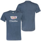 Cadillac Classic T-Shirt mit Cadillac Classic Logo Blau Melangiert