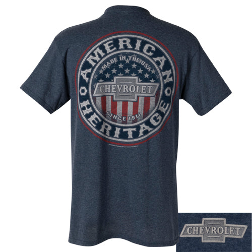 Chevrolet T-Shirt American Heritage Blau Melange