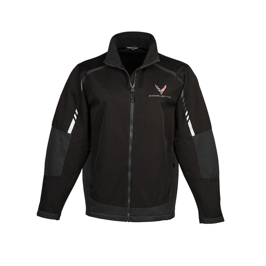 Corvette Softshell Jacke Corvette Logo New Generation Schwarz/Anthrazit