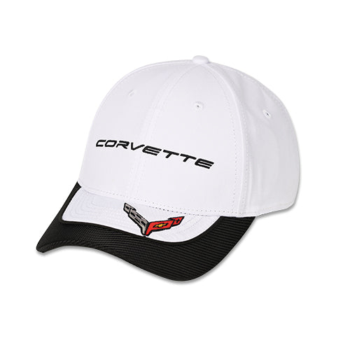 Corvette Basecap mit Corvette Letter & C8 Logo Weiß