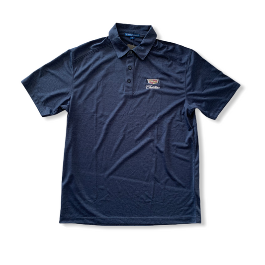 Cadillac Poloshirt mit gesticktem Cadillac Classic Logo Dunkelblau