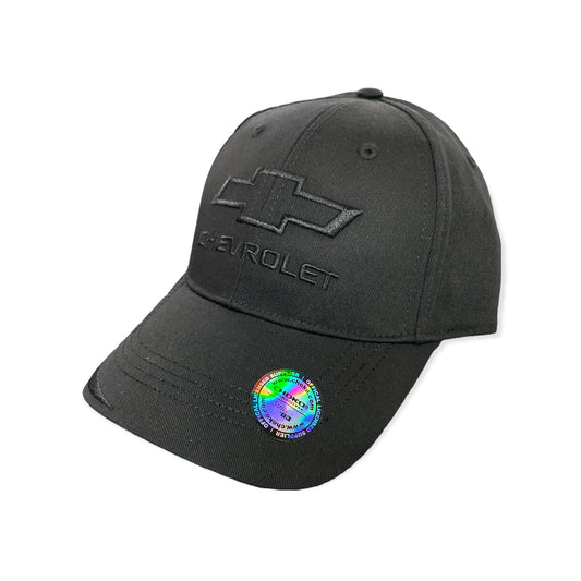 Chevrolet Basecap Chevy Logo Bowtie All Black Schwarz