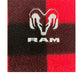 Dodge RAM Pinewood Jacke Fleecejacke mit gesticktem RAM Logo Rot/Schwarz