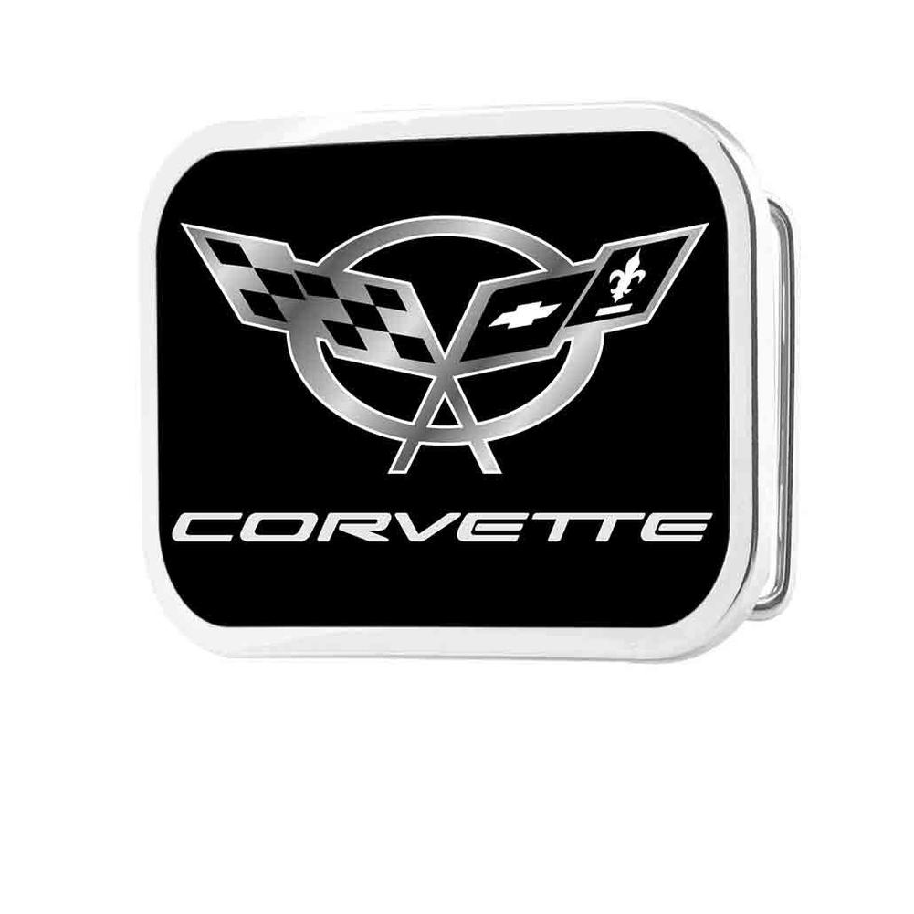 Corvette C5 Gürtelschnalle Buckle mit C5 Logo Silver