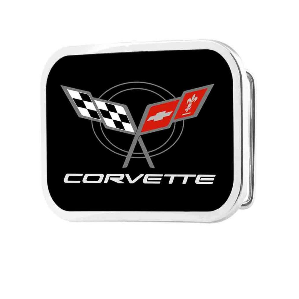 Corvette C5 Gürtelschnalle Buckle mit C5 Logo in Farbe