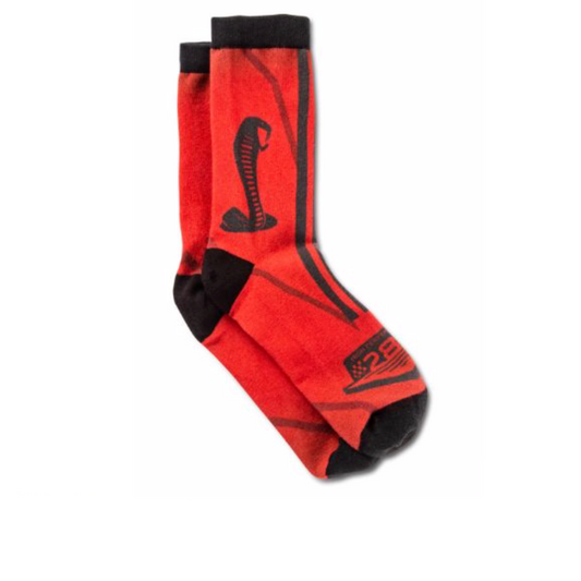 Shelby Socken Shelby Supersnake Logo Rot/Schwarz