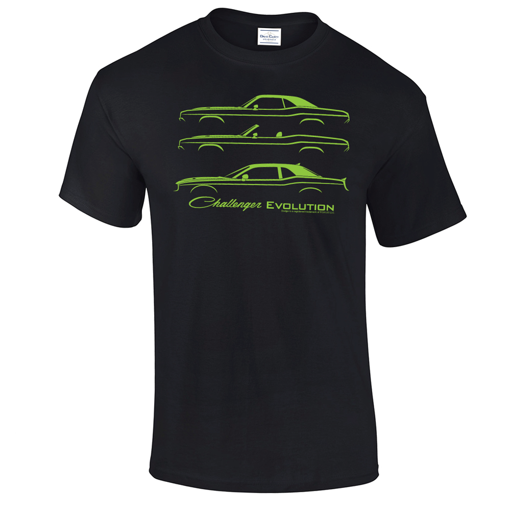 Dodge Challenger T-Shirt Challenger Evolution Silhouette Schwarz