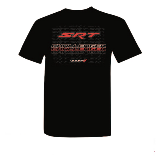 Dodge Challenger T-Shirt SRT Challenger Logo Motiv Triple Threat Schwarz