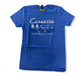 Corvette T-Shirt Corvette Logo Collage Time Flies When You Are Having Fun Blau