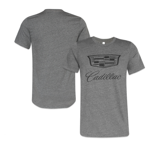 Cadillac Classic T-Shirt mit Cadillac Classic Logo Grau Melange