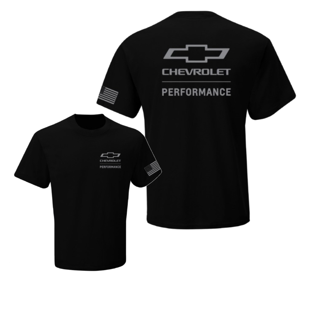 Chevrolet T-Shirt Chevy Performance Bowtie US Flag T-Shirt Schwarz