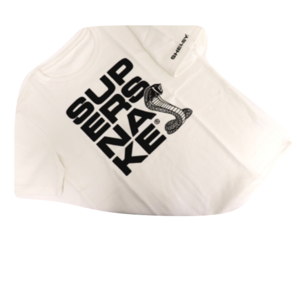 Shelby T-Shirt Shelby Super Snake Logo Weiß