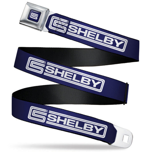 Shelby Sicherheitsgurt Gürtel mit Shelby Racing CS Logo Print Navy