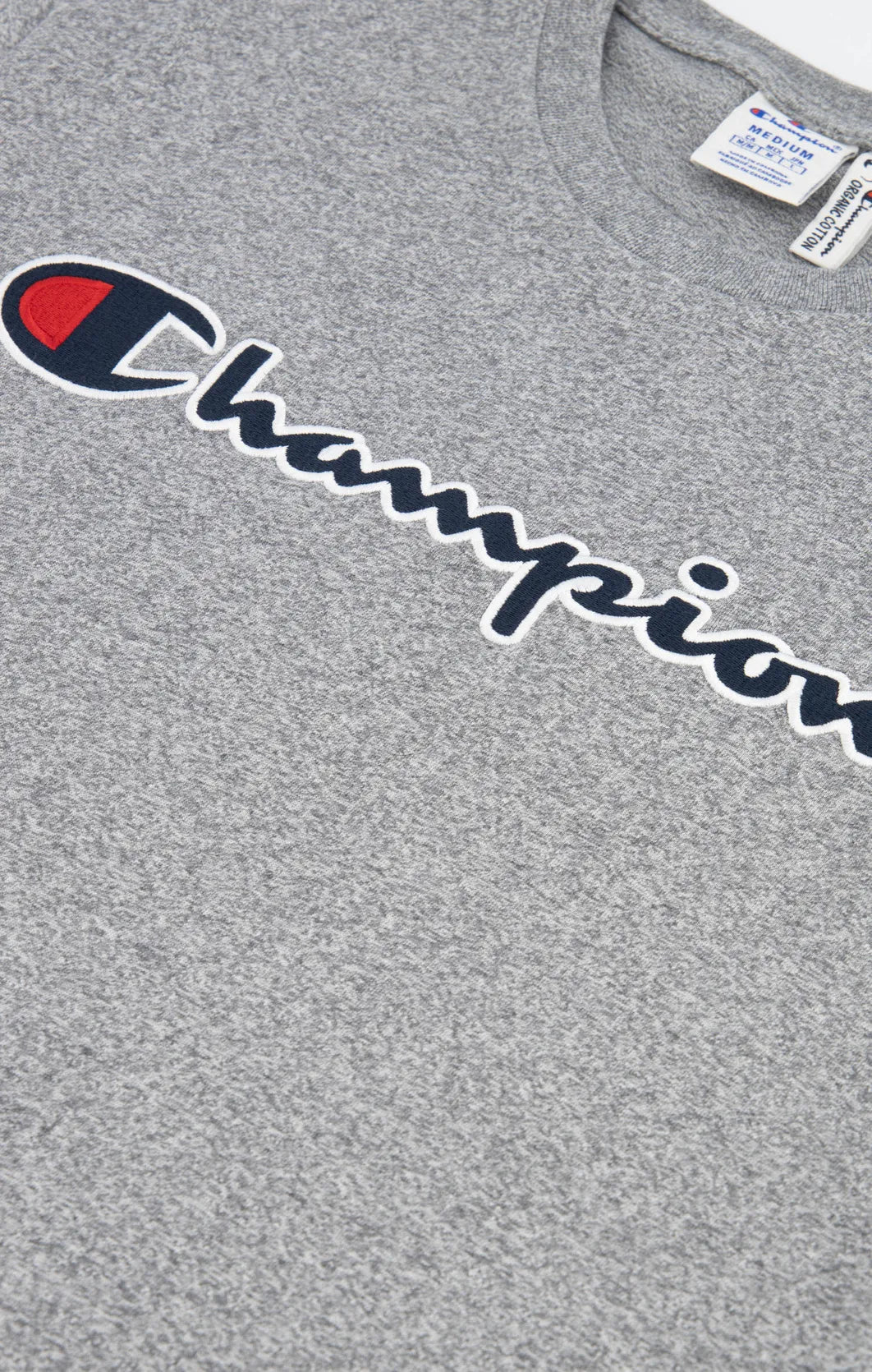 Champion T-Shirt mit Logo Schriftzug Dunkelgrau 216473