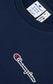 Champion T-Shirt mit kleinem Logo Schriftzug Dunkelblau 216480