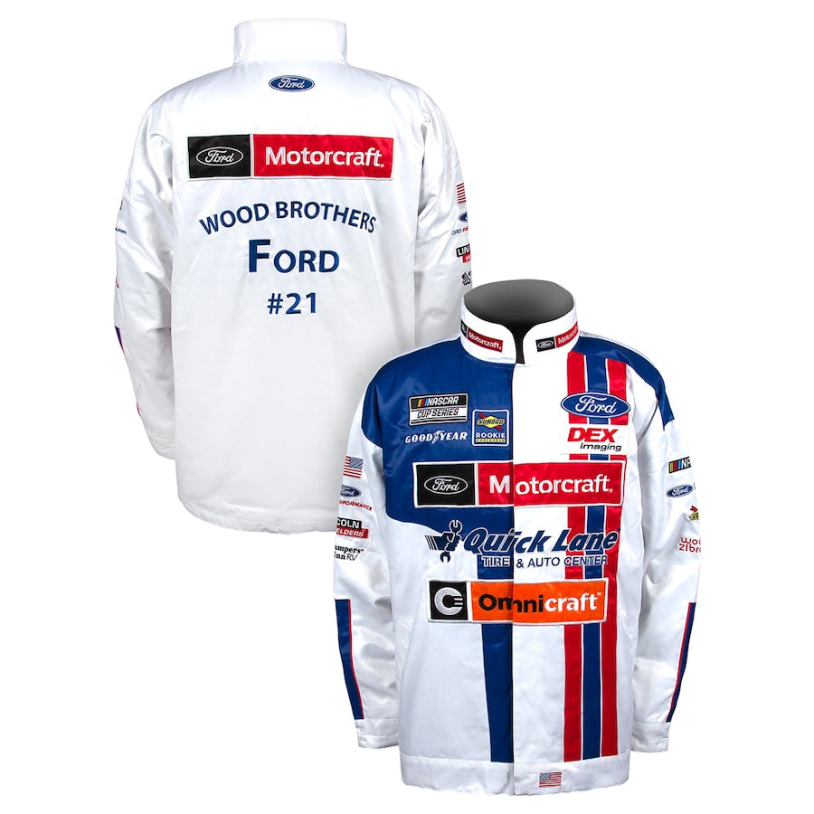 NASCAR Jacke Harrison Burton Ford Motorcraft Uniform Jacke Weiß/Blau