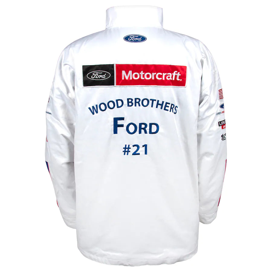 NASCAR Jacke Harrison Burton Ford Motorcraft Uniform Jacke Weiß/Blau