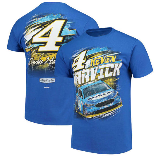 NASCAR T-Shirt Kevin Harvick Busch Beer T-Shirt Blau