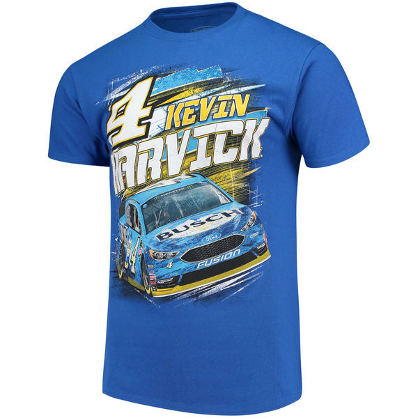 NASCAR T-Shirt Kevin Harvick Busch Beer T-Shirt Blau