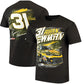 NASCAR T-Shirt Ryan Newman CAT Racing T-Shirt Schwarz