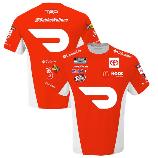 NASCAR T-Shirt Bubba Wallace Sublimated Pit Crew T-Shirt Orange